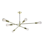 Alana 6 Light Pendant Polished Gold, LHDARALA0635, ceiling light,