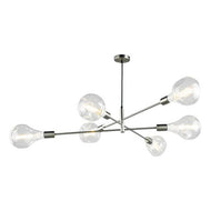 Alana 6 Light Pendant, Satin Chrome, ceiling light, 