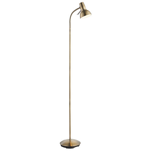 Amalfi USB Task Floor Lamp Antique Brass