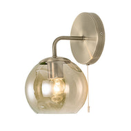 Amber Glass Globe Wall Light, LHCLWBGLOBE/1AMB, wall light, 