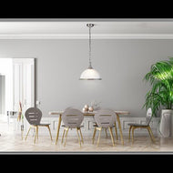 American Diner Silver & Acid Glass Pendant above dining table, LHSL1044, ceiling light,