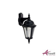 Ansell Latina Polycarbonate E27 Black IP65 Outdoor Wall Lantern, ANSALHL/BL, wall light,