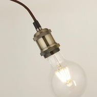 Antique Brass 1 Light Cable Suspension Zoomed in, LHSL7461AB, ceiling light,
