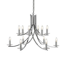 Load image into Gallery viewer, Ascona Chrome 12 Light Fitting Clear Glass Sconces
