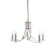 Ascona 5 Light Satin Silver Glass Sconces Ceiling Fitting, LHSL4165-5SS, ceiling light,