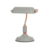 Bankers Sand Grey & Copper Lamp, LHCLTL8022A/GRY, table lamp, 