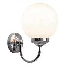 Load image into Gallery viewer, Barclay Bathroom Wall Light Polished Chrome Opal Glass IP44
