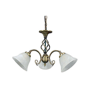 Beckworth 3 Light Semi Flush Antique Brass Fitting