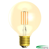3.3W LED Vintage Globe Dimmable - ES, Amber, 2000K, BEL60804, light bulb, 