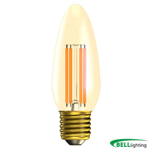 3.3W LED Vintage Candle Dimmable - ES, Amber, 2000K