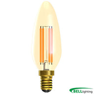 3.3W LED Vintage Candle Dimmable - SES, Amber, 2000K, BEL60813, light bulb,
