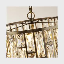 Load image into Gallery viewer, Bijou Antique Brass &amp; Champagne Glass Pendant Light Close Up
