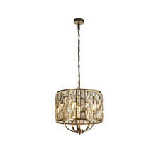 Load image into Gallery viewer, Bijou Antique Brass &amp; Champagne Glass Pendant Light
