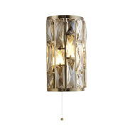 Bijou 2 Light Champagne Glass & Antique Brass Wall Light, LHSL6582-2AB, wall light, 