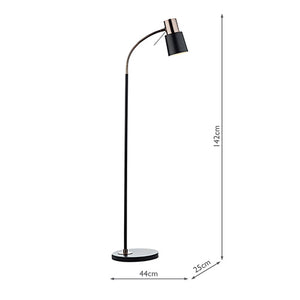 Floor Lamp Black + Copper ES Dimensions