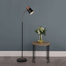 Load image into Gallery viewer, Floor Lamp Black + Copper ES In Use
