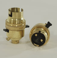 Brass Switched Lamp Holder, LHCLLHBCS, lamp holder,