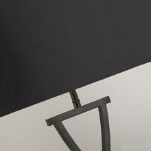 Load image into Gallery viewer, Club Table Lamp - Chrome Base &amp; Fabric Shade Close Up
