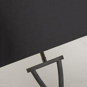 Club Table Lamp - Chrome Base & Fabric Shade Close Up