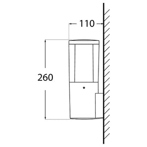 Carlo Wall Black 3.5W GU10 4K LED Dimensions