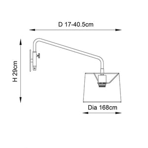 Carlson Plug-in Wall Light Dimensions