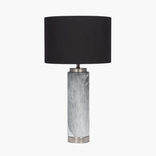 Load image into Gallery viewer, Carrara Grey Marble Effect Ceramic Tall Table Lamp
