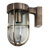Cast Brass Outdoor Bulkhead Antique Brass, LHCLELDURSEY/ANT, outdoor wall light, 