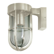 Cast Brass Outdoor Bulkhead Satin Nickel, LHCLELDURSEY/SN, outdoor wall light, 