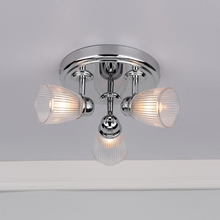 Load image into Gallery viewer, Cedric Bathroom 3 Light Spotlight Polished Chrome Glass IP44 In Use
