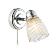 Cedric Bathroom Single Wall Spotlight Polished Chrome Glass IP44, LHDARCED0738, bathroom wall light, 