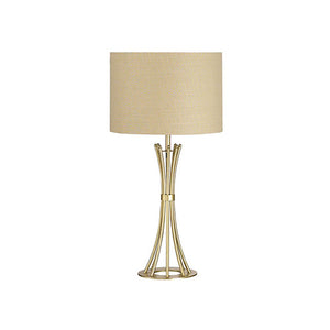 Champagne Finish w/ Beige Linen Shade Table Lamp