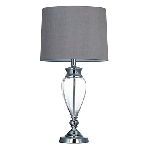 Classic Grey Table Lamp - Polished Nickel