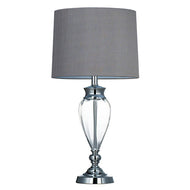 Classic Grey Table Lamp - Polished Nickel, LHCLTL87005, table lamp,
