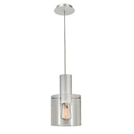 Clear Vintage Glass Polished Chrome Pendant, LHCLPF1607/1CLR, ceiling light, 