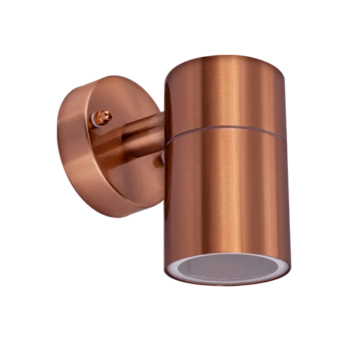 Copper Stainless Steel Exterior Decorative GU10 Fixed Down Wall Light - IP54