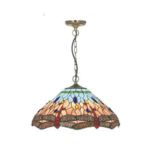 Load image into Gallery viewer, Tiffany-style pendant lamp with stained glass shade, LHSL1283-16, pendant ceiling light, 
