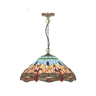 Tiffany-style pendant lamp with stained glass shade, LHSL1283-16, pendant ceiling light, 