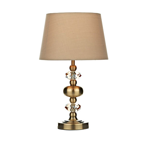 LHDAREDI4175, Edith Touch Table Lamp Antique Brass complete with Shade