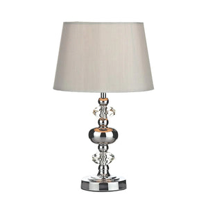 Edith Touch Table Lamp Polished Chrome with Shade