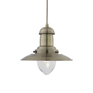 Fisherman Antique Brass & Glass Pendant, LHSL4301AB, ceiling light, 