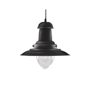 Fisherman Black Metal & Glass Pendant, LHSL4301BK, ceiling light,