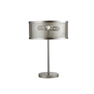 Fishnet 2LT Table Lamp - Painted Silver