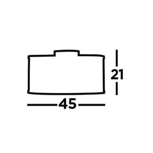 Fishnet 3LT Flush - Matt Black Metal & Mesh Shade Dimensions