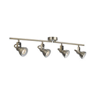 Focus 4 Light Antique Brass Ceiling Spotlight w/ Adjustable Bar, LHSL1544AB, ceiling light, 