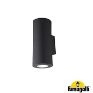 Franca 90 2 Light LED Black 3.5W GU10 CCT Wall Light, LHECIFM3A7003U1LAX, outdoor wall light,