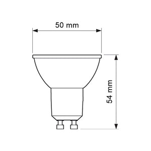 Fumagalli 3.5W LED GU10 350LM CCT 2700K/4000K Outdoor & Indoor Dimensions