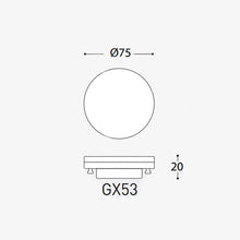 Load image into Gallery viewer, Fumagalli 3W LED GX53 Lamp CCT selectable Dimensions
