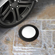 Ceci 160 IP67 Black 1 Light 10W GX53 In-Ground Light in driveway beside car wheel, LHECIFM3F1000D1LA, outdoor in-ground light,