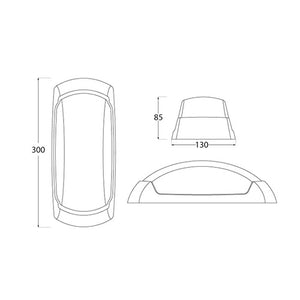 Fumagalli FRANCY OP E27 Bulkhead WHITE body IP66 Dimensions