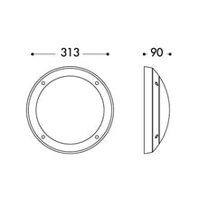 Load image into Gallery viewer, Fumagalli GELMI PLAIN E27 Bulkhead BLACK body Round Dimensions
